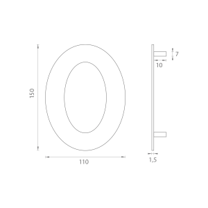 VERKAUF Hausnummer - 150 mm - 5