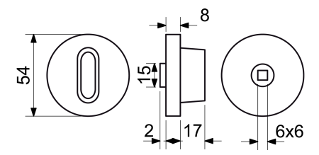 Untere Rosette RICHTER RK.RO.WC (Edelstahl)