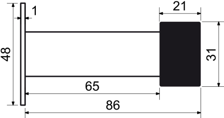 Wandtürstopper mit Gummiende RICHTER RK.ZAR.004 (CE)