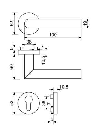 Türbeschläge Richter RK.LP-FORM (CE)