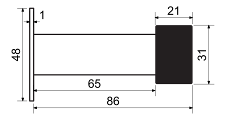 Wandtürstopper mit Gummiende RICHTER RK.ZAR.004 (MD)