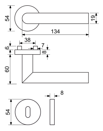 Türbeschläge Richter RK.L-FORM (MD)