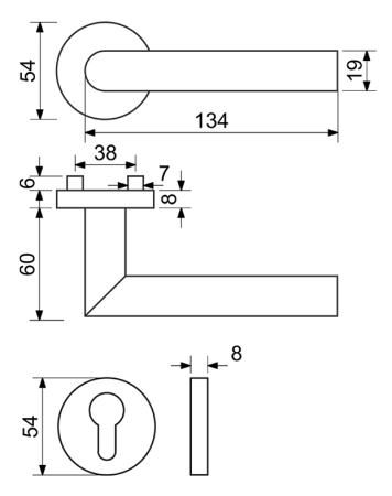 Türbeschläge Richter RK.L-FORM (MD)