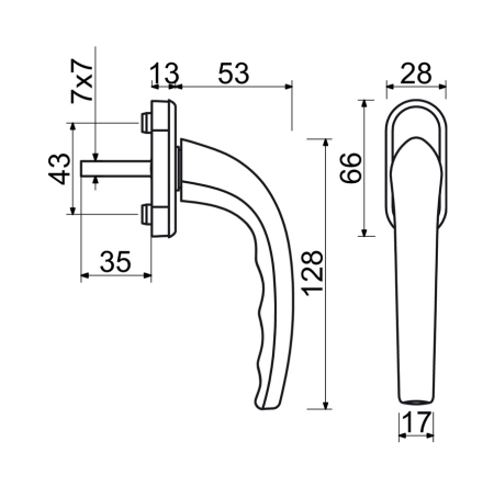 Fenstergriff Richter RHW.007 (F7016)