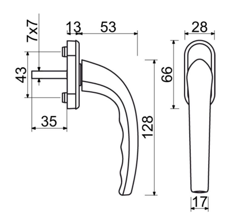 Fenstergriff RICHTER RHW.007.(F9)