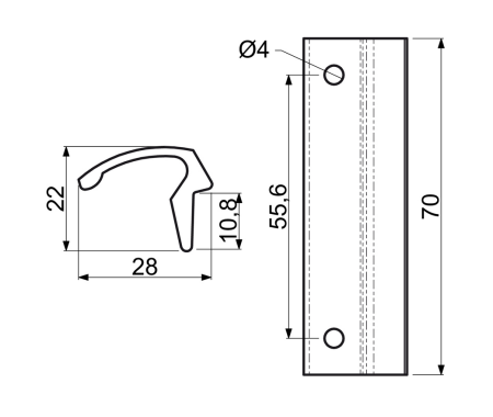 Griff für Balkontür Richter MAD.0047 (F7016)