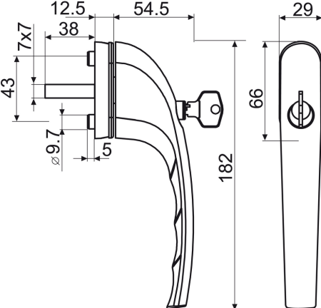 Fenstergriff RICHTER RHW.091.L (F9016)