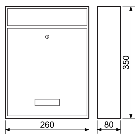 Briefkasten RICHTER BK.240.CM (mattschwarz)