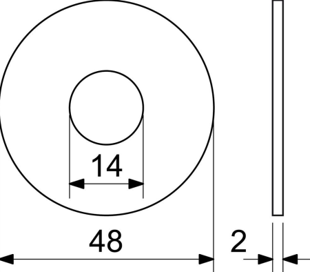 1 Stück Unterlegscheibe für Türspion: RICHTER RVW.PODL.14.AB