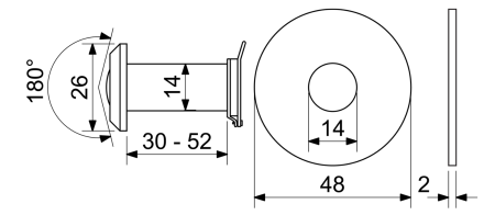 Türspion RICHTER RVW.30-52.CE