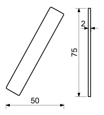 Edelstahlbuchstabe im flachen „2D“-Design RICHTER RN.75L