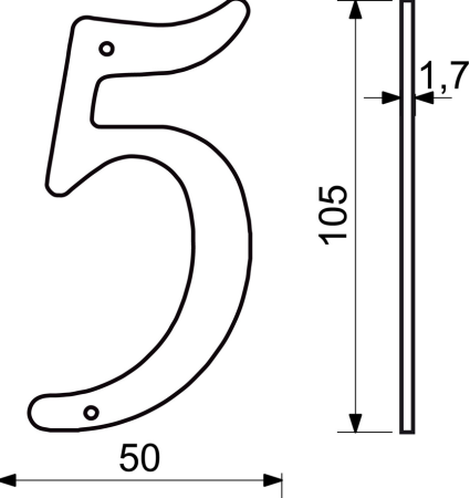 Hausnummer RICHTER RN.105HR