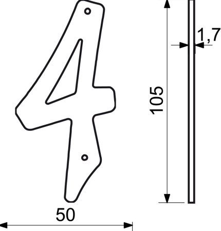 Hausnummer RICHTER RN.105HR