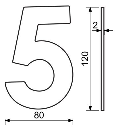 Hausnummer RICHTER RN.120L (Edelstahl)