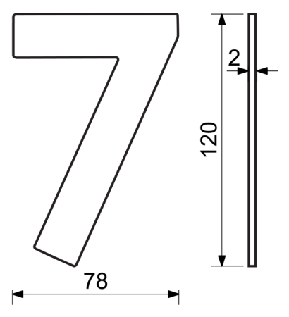 Hausnummer RICHTER RN.120L (Edelstahl)