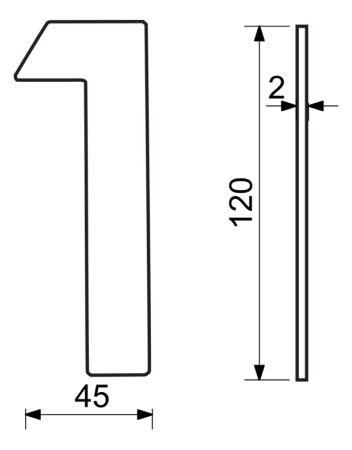 Hausnummer RICHTER RN.120L (Edelstahl)