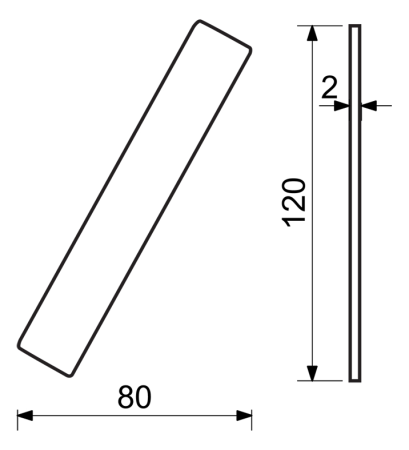 Hausnummer RICHTER RN.120L (Edelstahl)