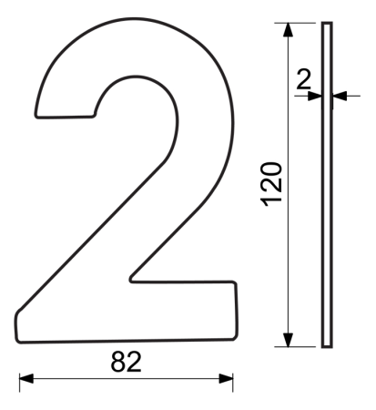 Hausnummer RICHTER RN.120L (Edelstahl)