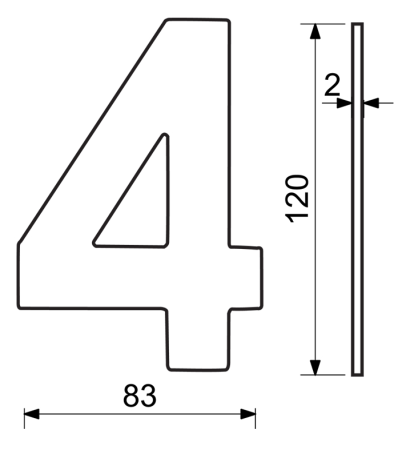 Hausnummer RICHTER RN.120L (Edelstahl)