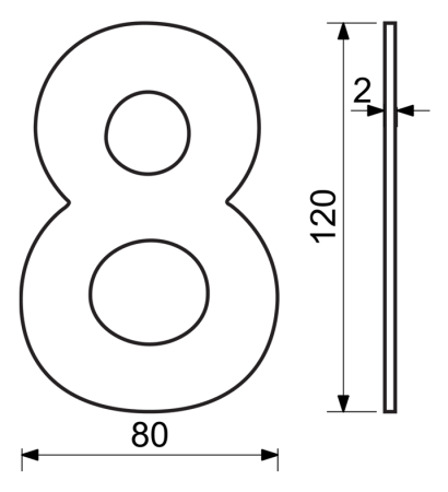 Hausnummer RICHTER RN.120L (schwarz)