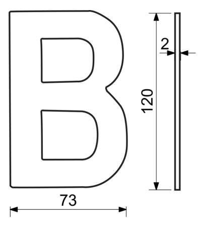 Hausbuchstabe RICHTER RN.120L (schwarz)