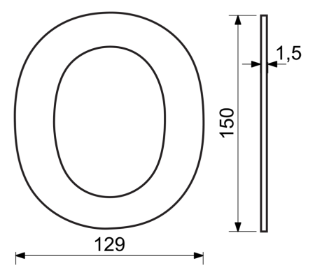 Hausnummer RICHTER RN.150L (Edelstahl)