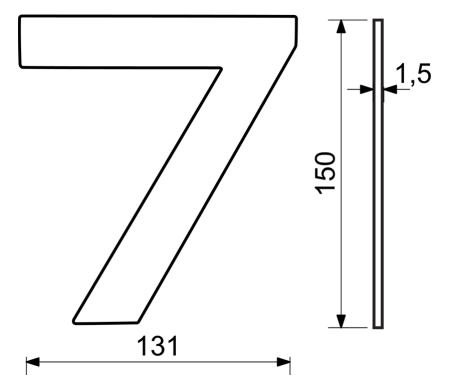 Hausnummer RICHTER RN.150L (Edelstahl)