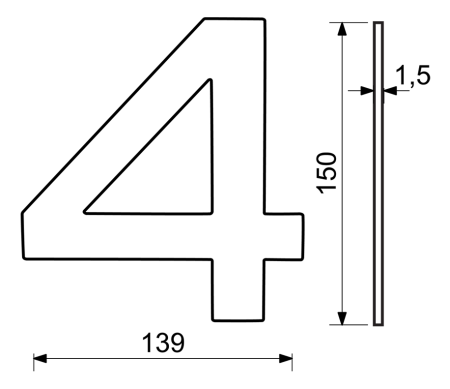 Hausnummer RICHTER RN.150L (Edelstahl)