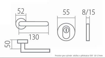 TWIN VISION Sicherheitsbeschlag mit DEF-Rosette (E)