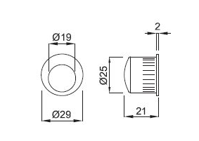 GRIFF TWIN für Schiebetüren L (A - glänzendes Messing)