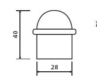 Türstopper TWIN G 1001 (CH - glänzendes Chrom)